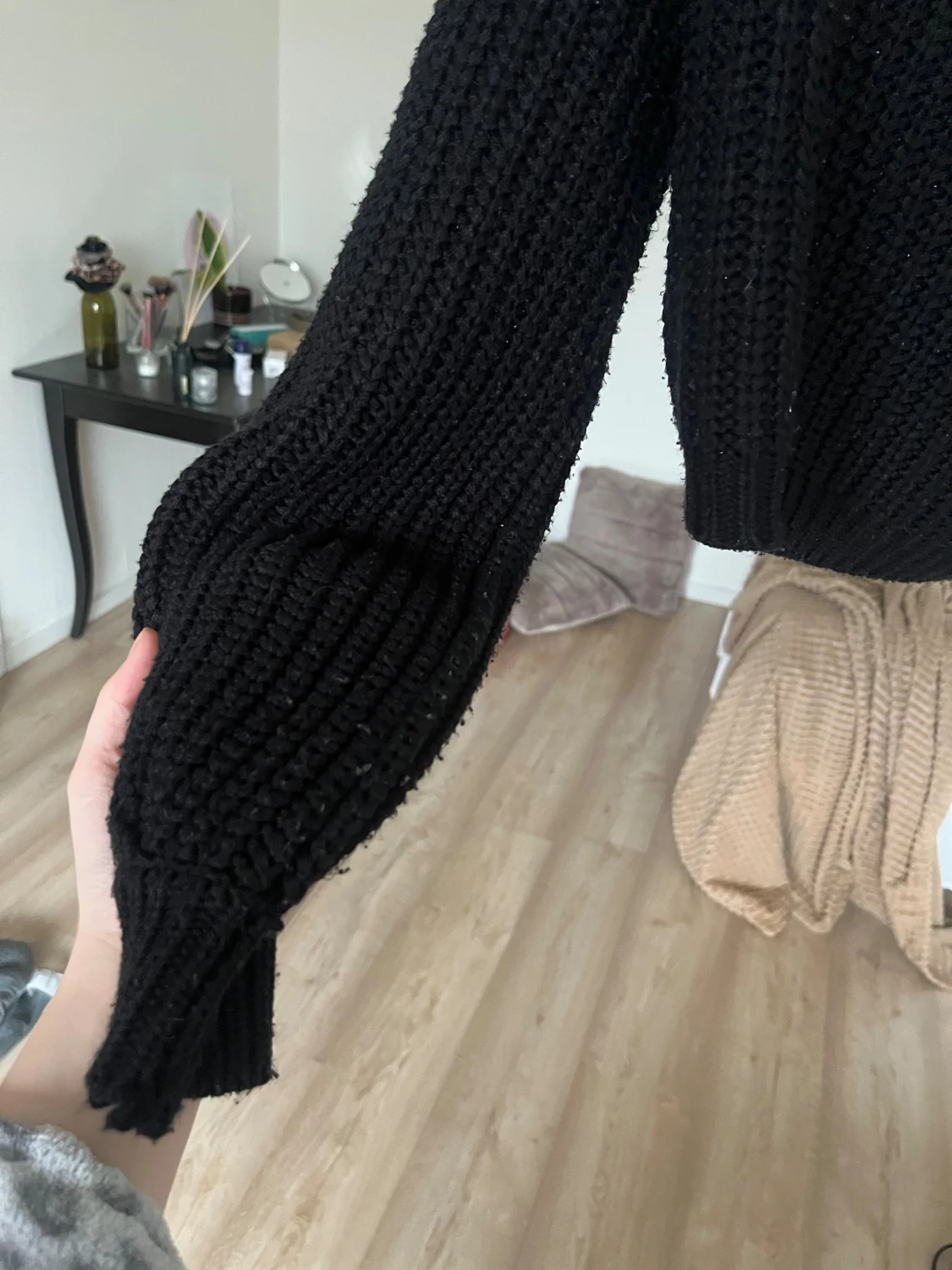 Kort stickad polotröja - 4