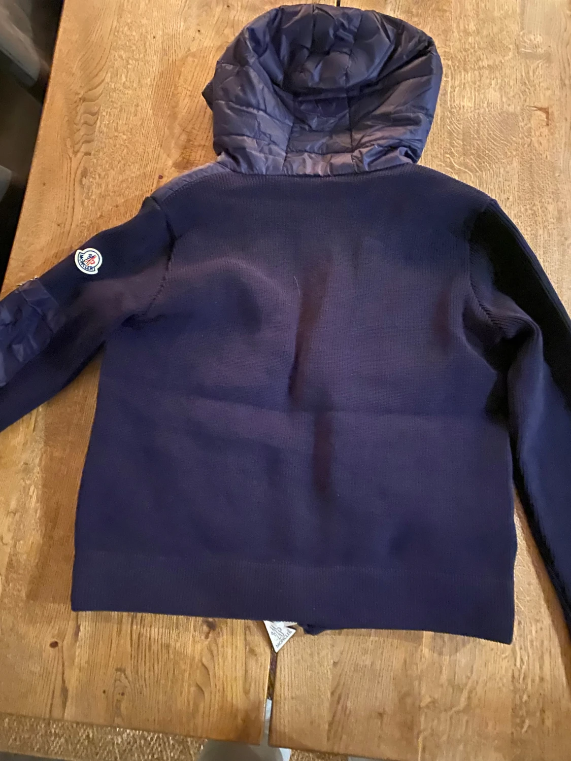 Mörkblå Moncler pufferjacka med huva - 2