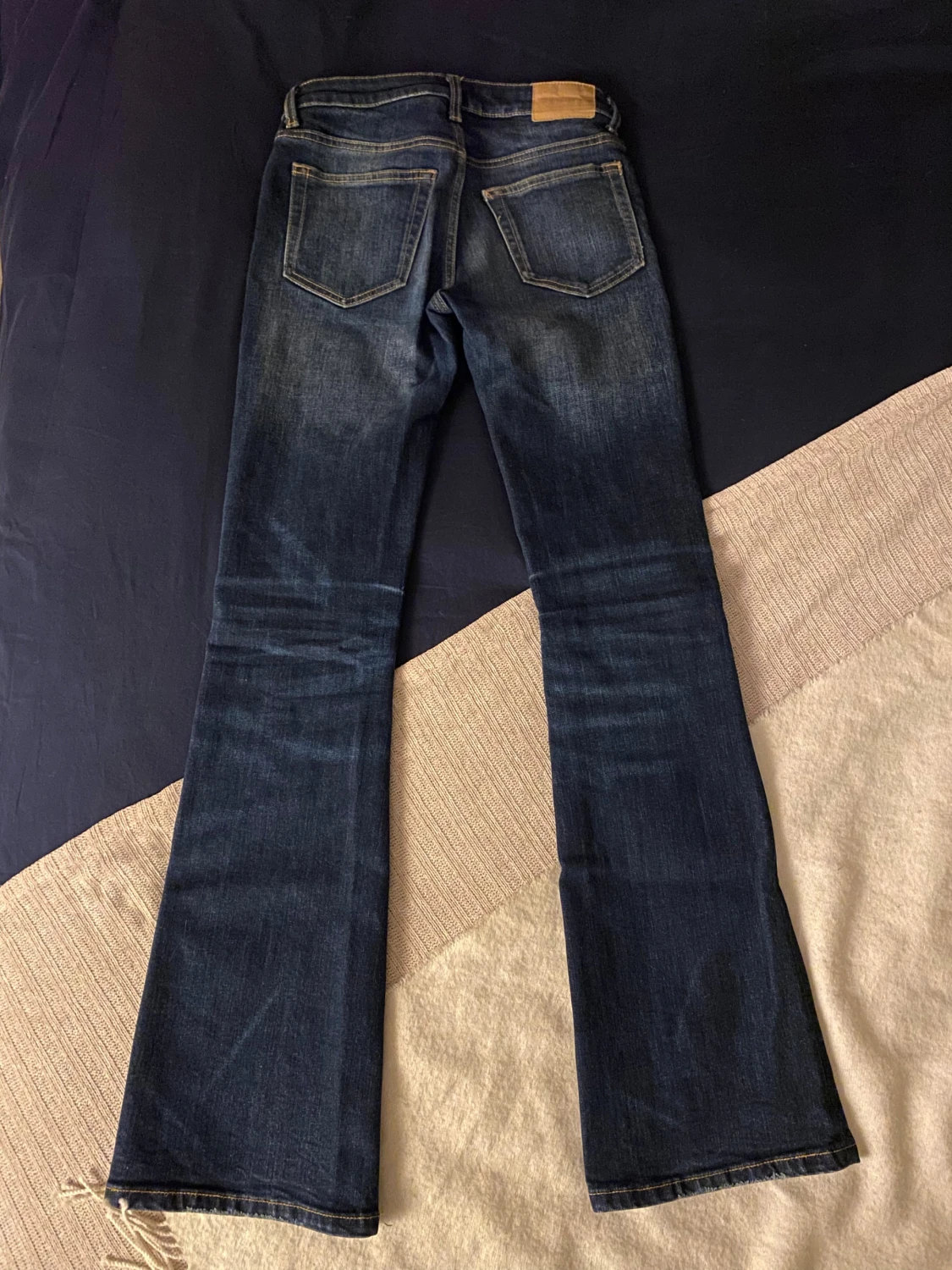 Weekday Flame Low Flared Jeans blå - 1