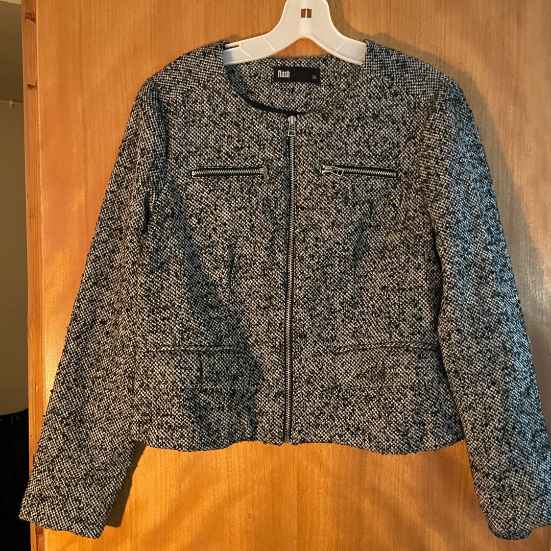 Grå rutig kavajjacka från Flash