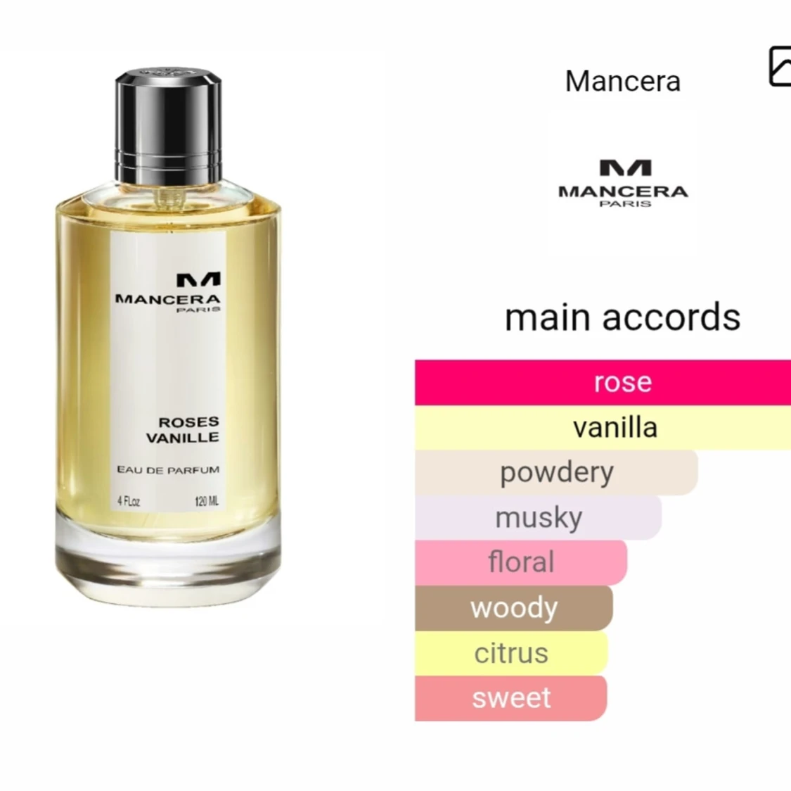 Mancera Roses Vanille Perfume - 4