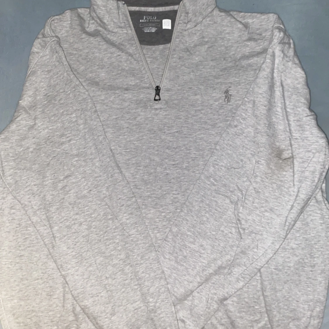 Grå half zip tröja Polo Ralph Lauren