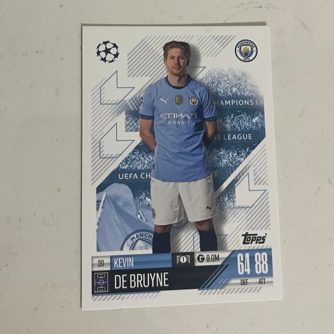Fotbollskort De Bruyne