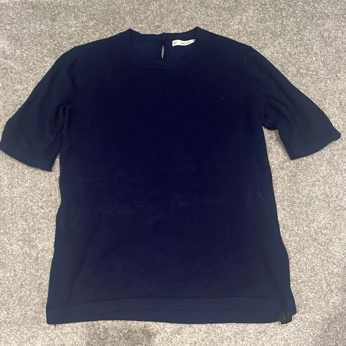 Mörkblå stickad topp från Zara