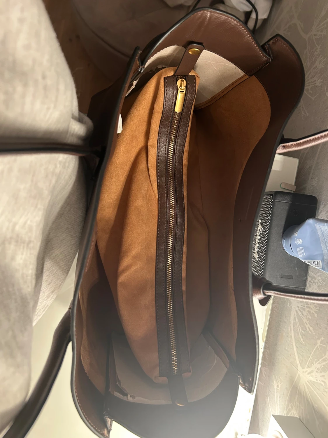 Brun axelväska i skinn - 2