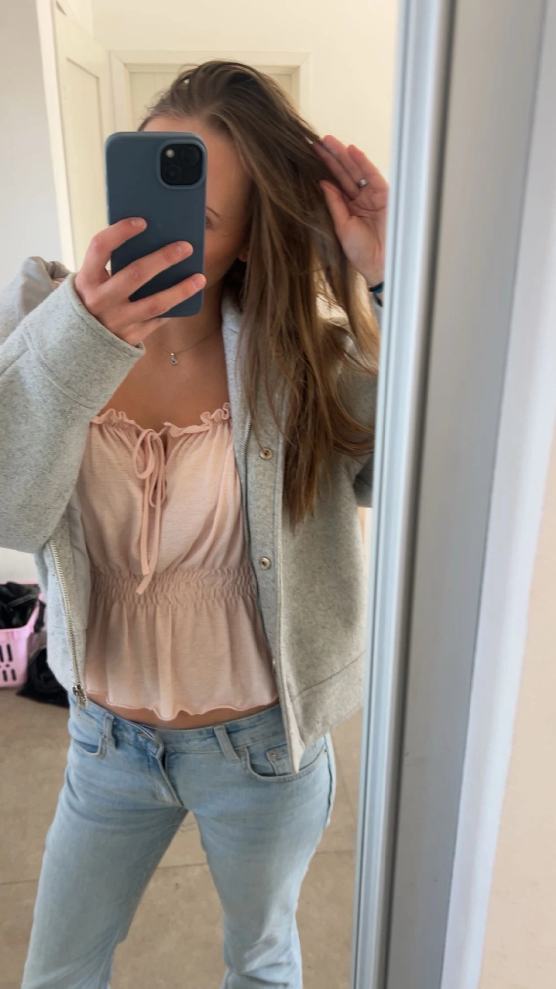 Ljusblå Lågmidjade jeans lager157 - 2