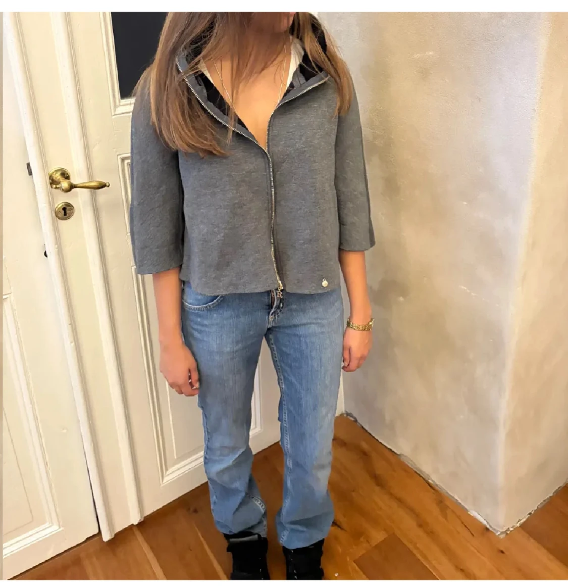 Trekvartsärmad kofta