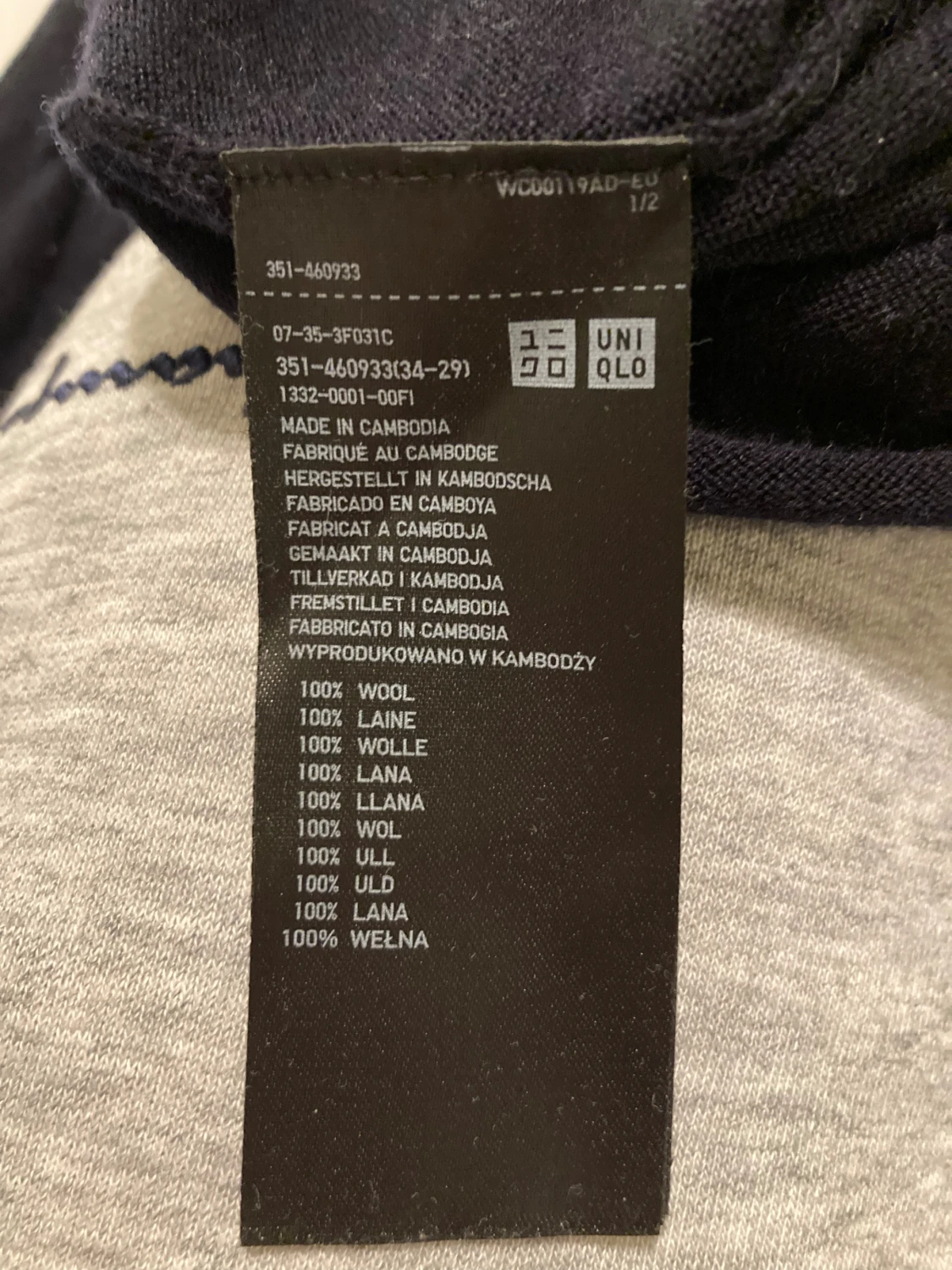 Mörkblå stickad tröja från Uniqlo - 5