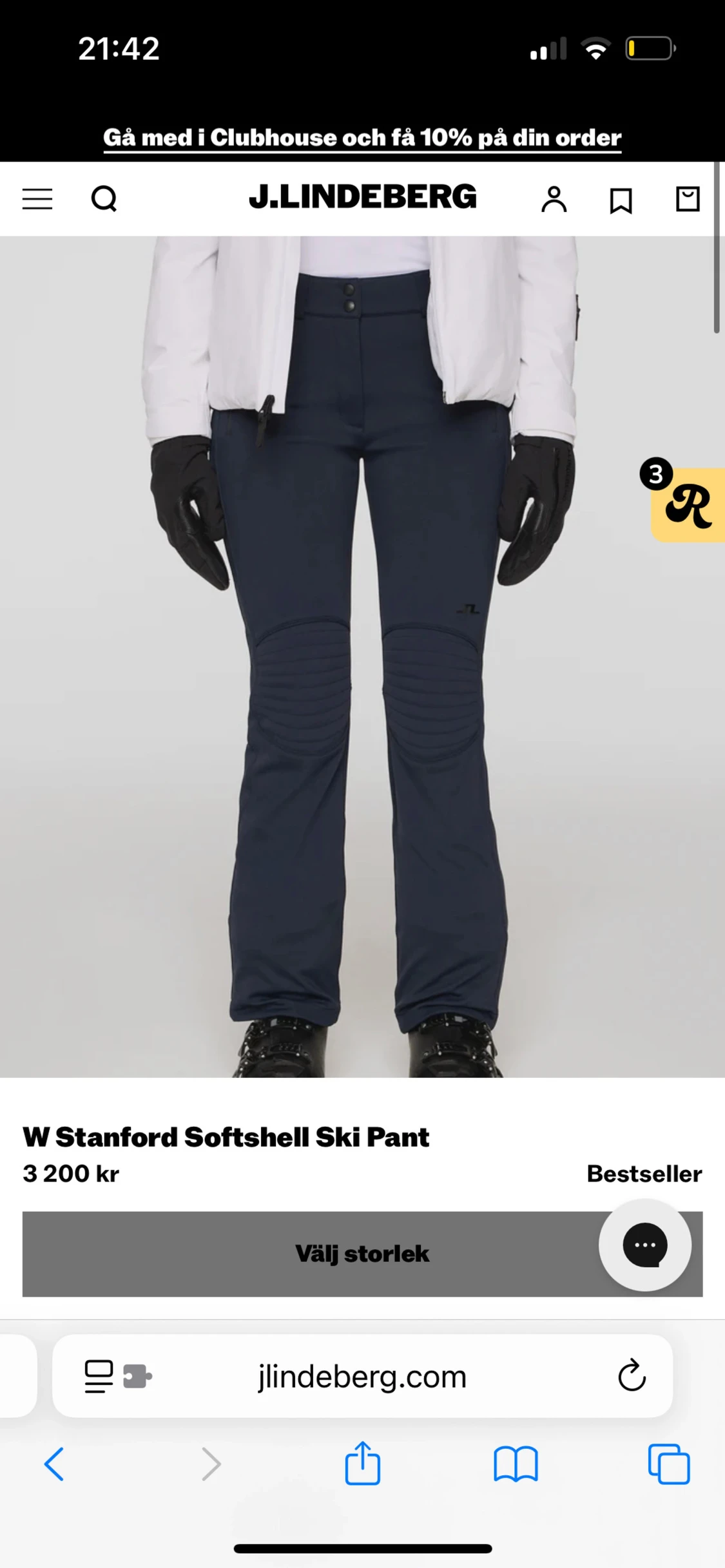 J Lindeberg skidbyxor  - 3
