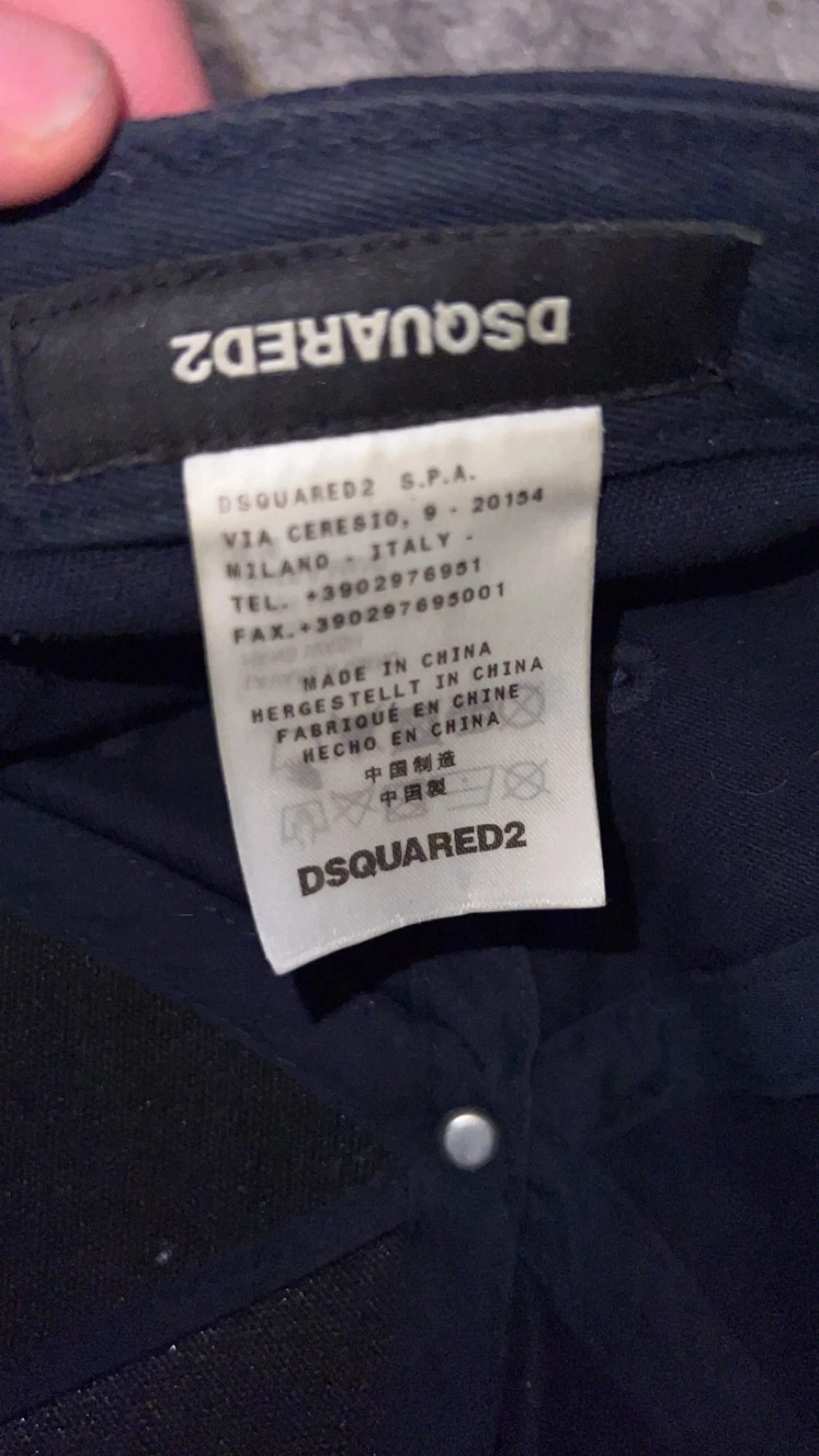 Mörkblå Dsquared2 keps med patch - 2