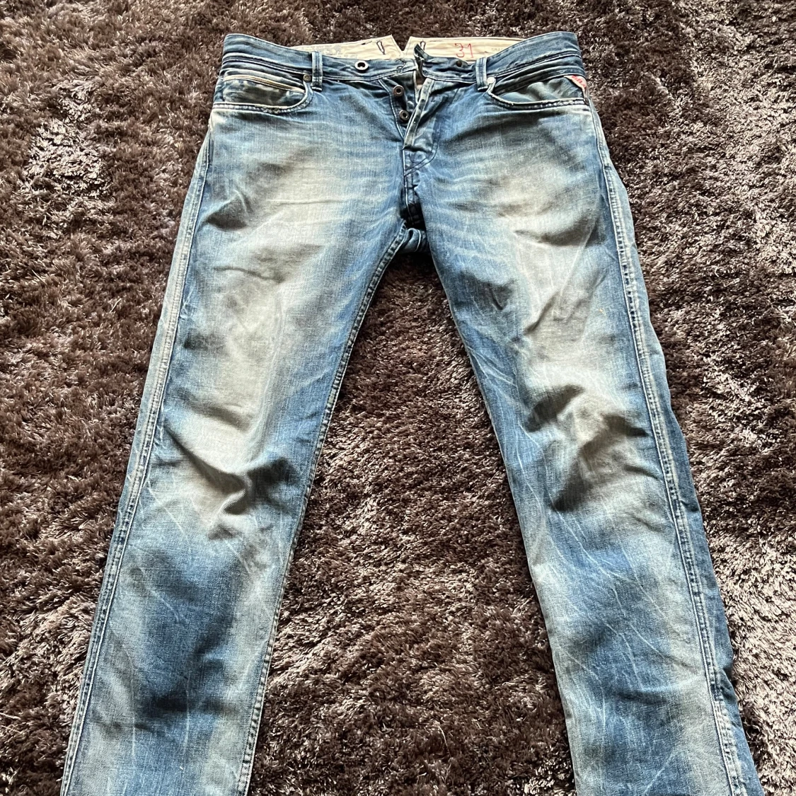 Blå Replay jeans straight fit