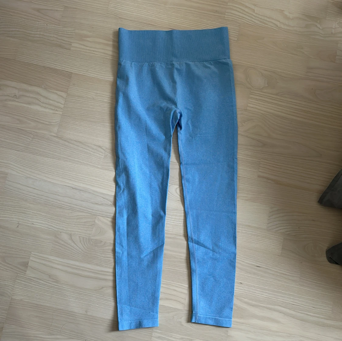 Blå seamless leggings - 1