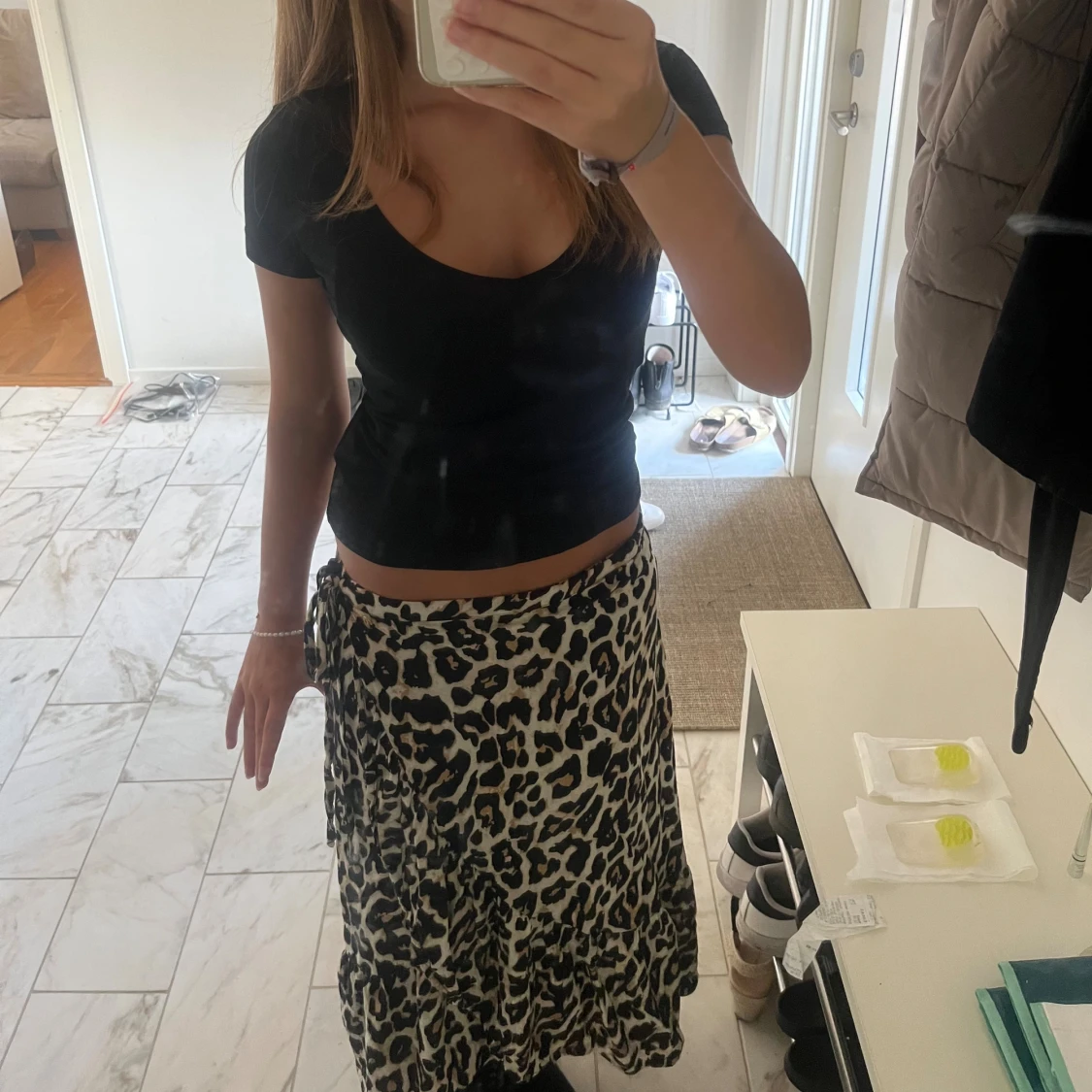 Leopardmönstrad långkjol Pernilla Wahlgren