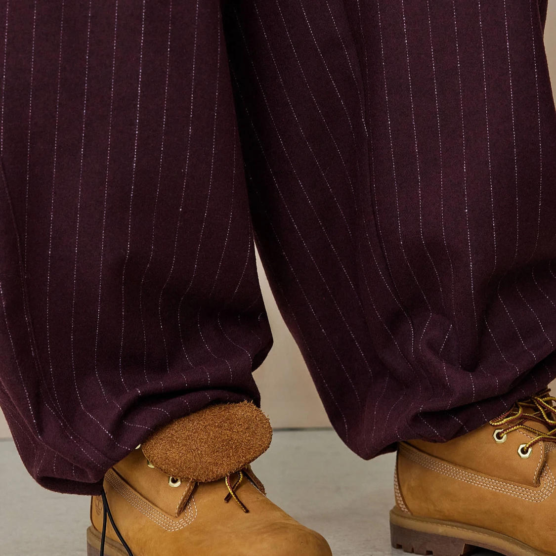 Vinröda baggy byxor från Iets Frans - 4