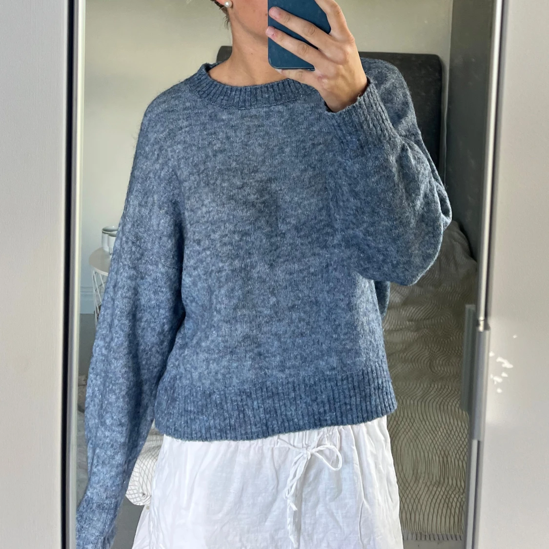 Blå stickad tröja från Cubus - 2