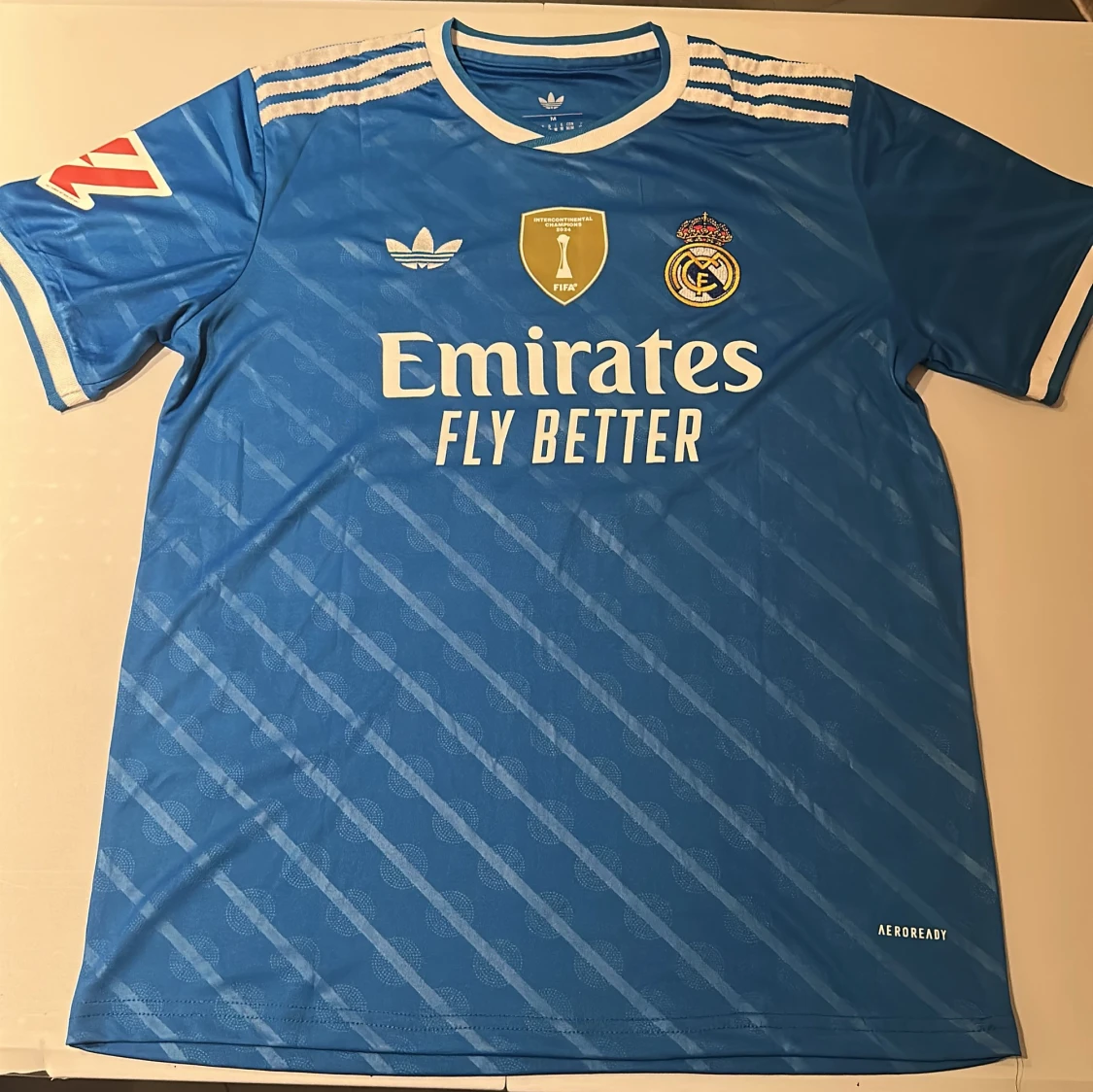 Real Madrid Mbappé blå fotbollströja - 2