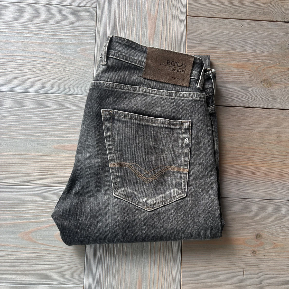 Gråa Replay Grover straight fit jeans - 2