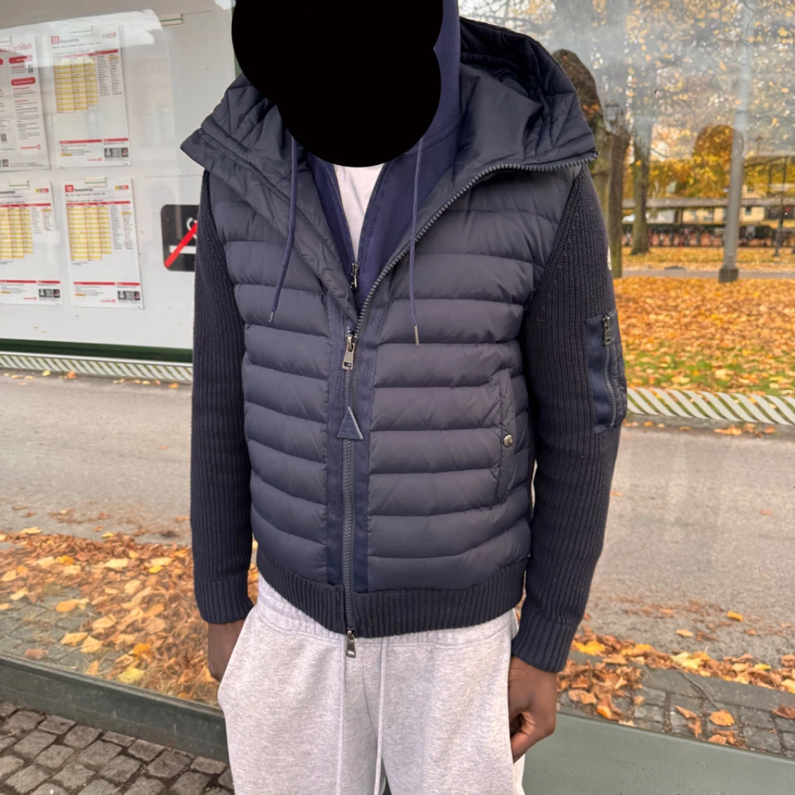 Mörkblå Moncler cardigan - 1