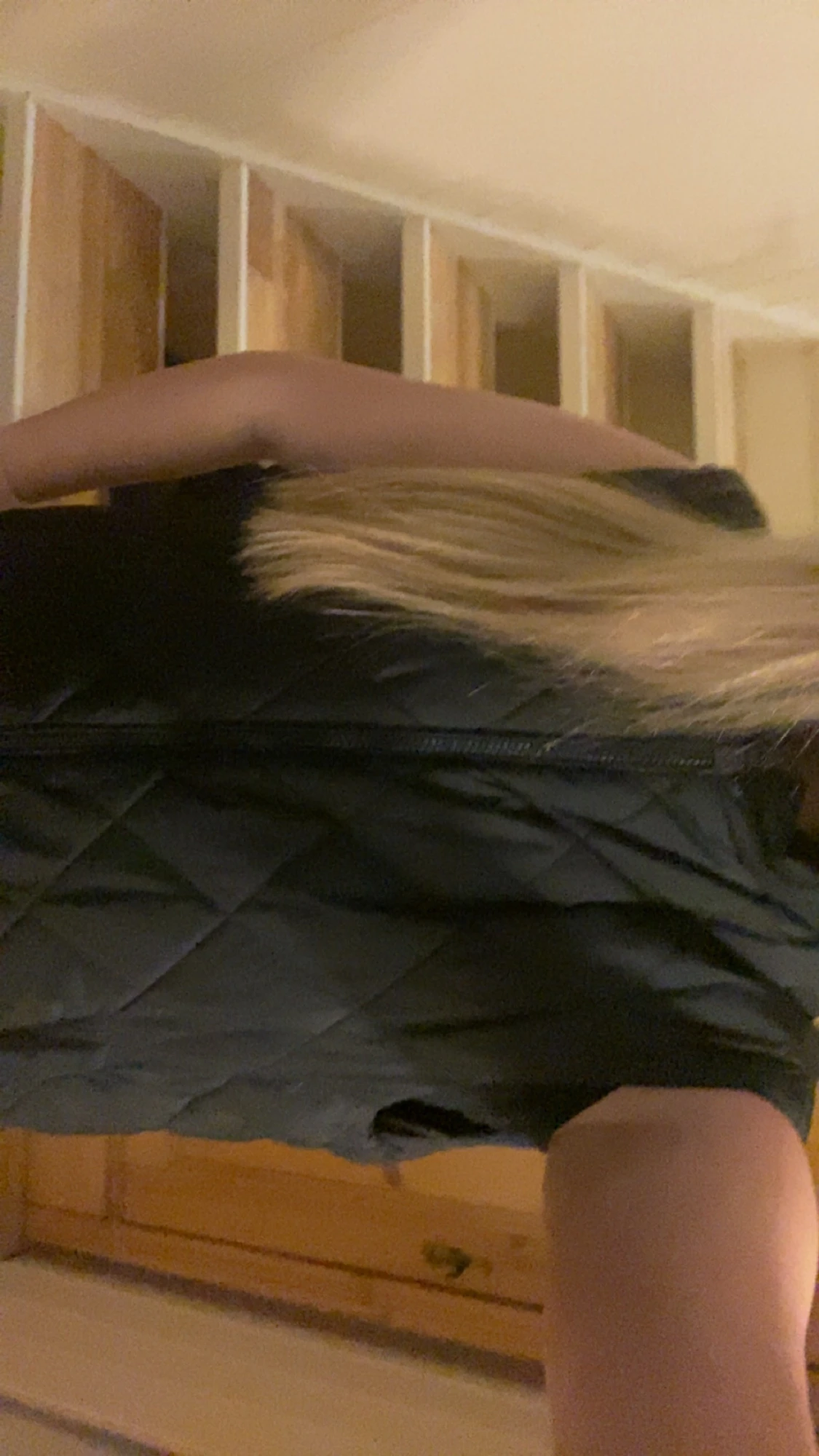 Svart quiltad dunväst med dragkedja - 1