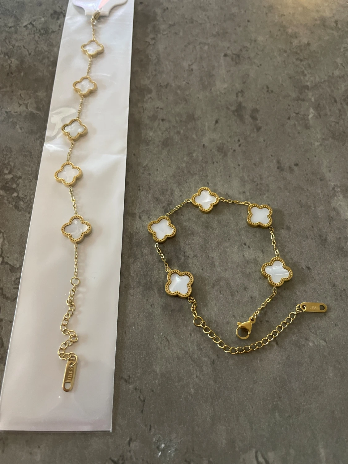 Fyrklöver armband! 18K PVD plätering! 