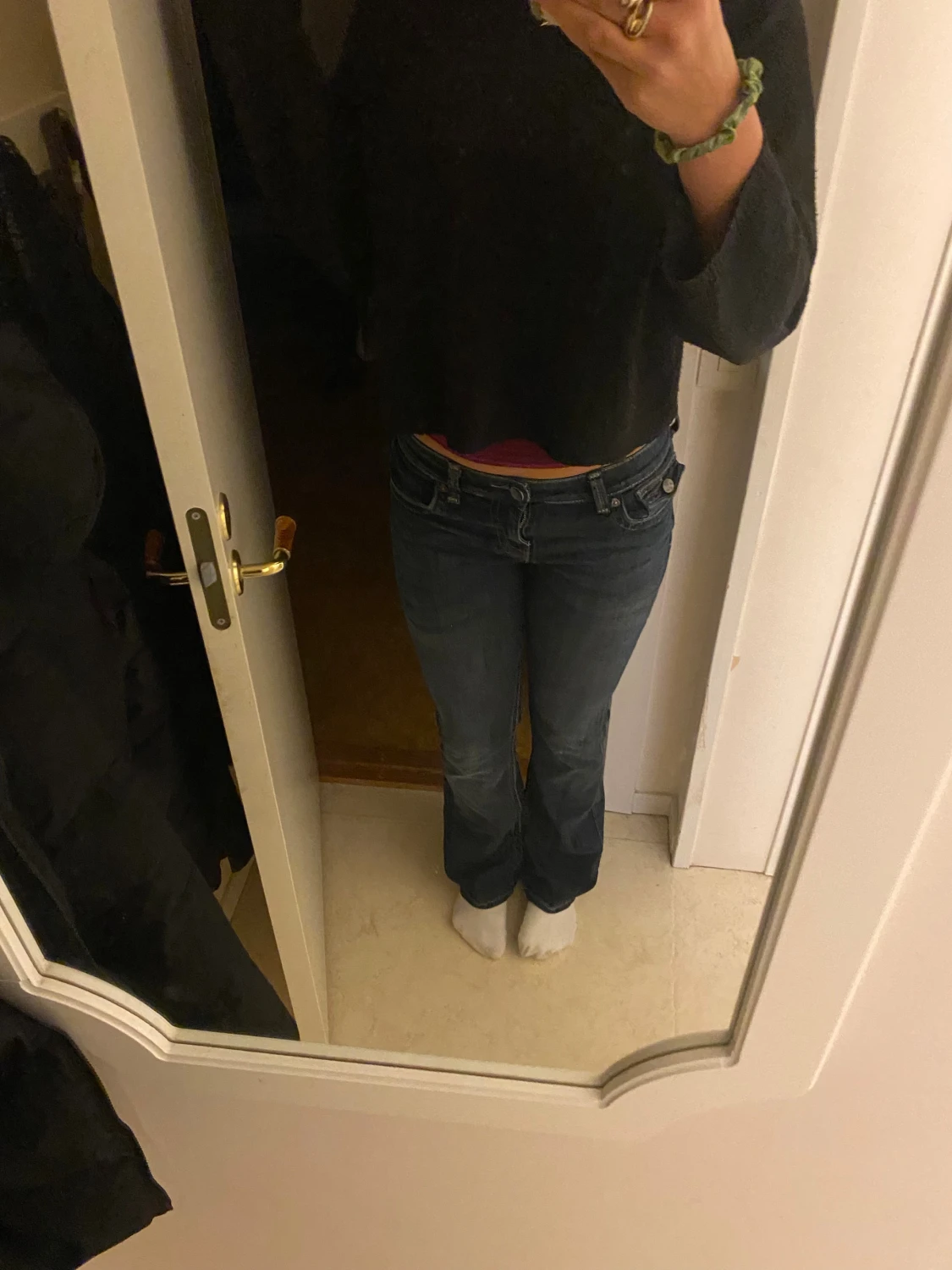 Blåa jeans köpta second hand