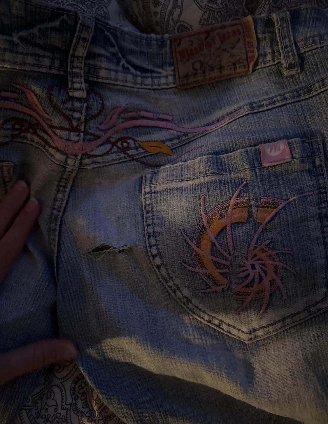 Lågmidjade vintage/retro bootcut jeans - 5