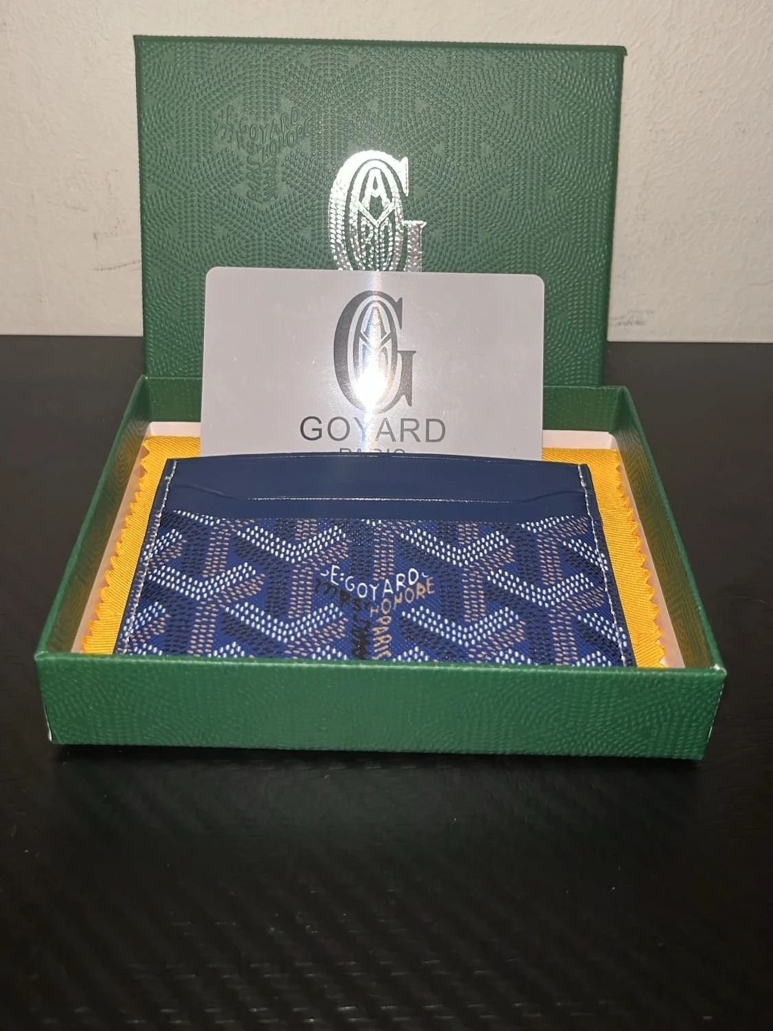 Blå Gplånbok med mönster