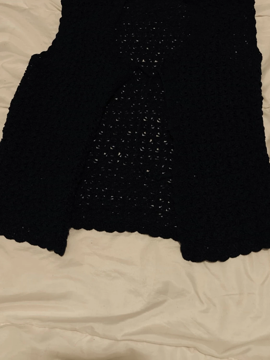 Mörkblå stickad kofta - 1