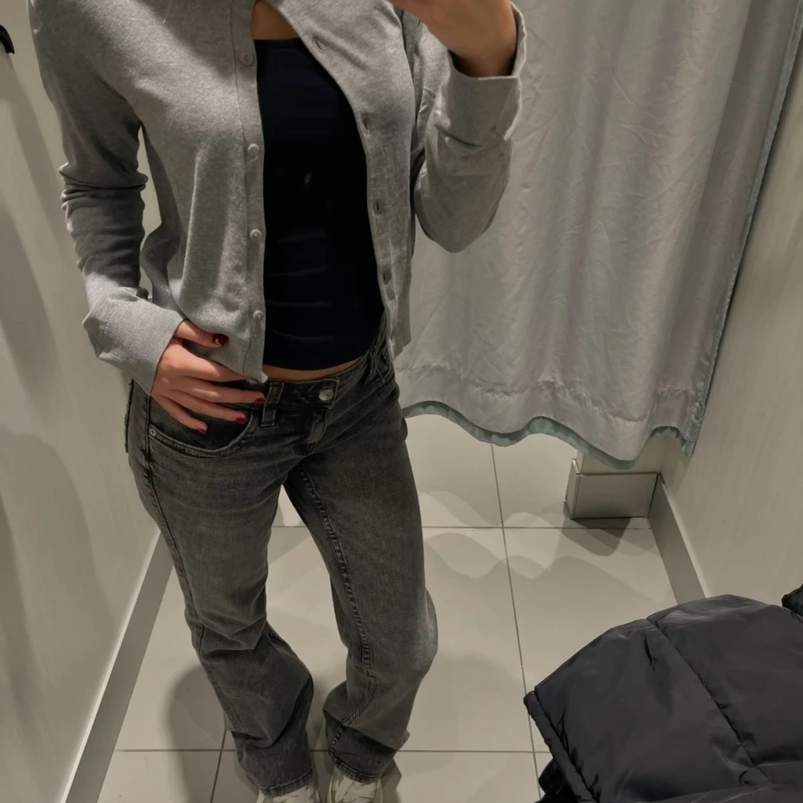 Grå söt kofta  - 1