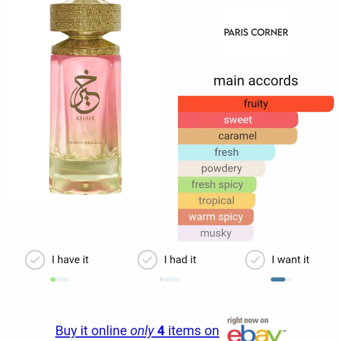 Khair Peach Delulu parfym Paris Corner - 2