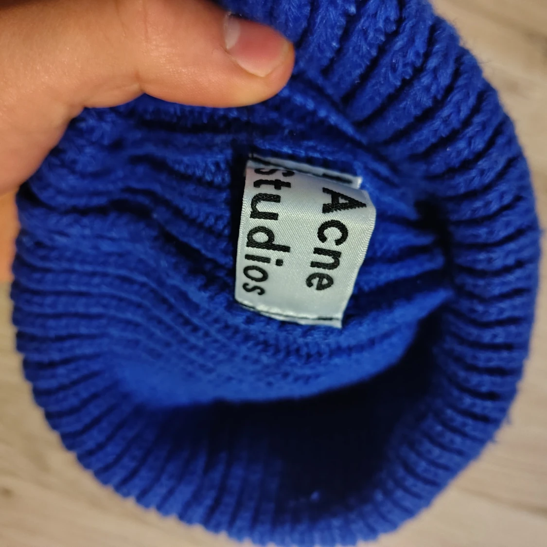 Blå ribbad mössa Acne Studios - 1