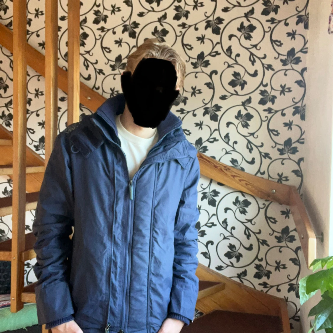 Marinblå vindjacka Superdry M