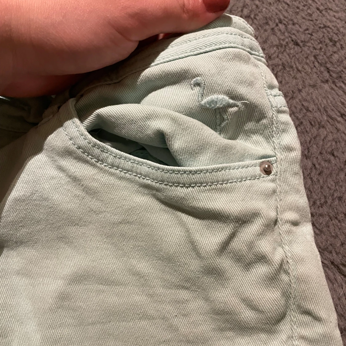 Ljusblåa jeansshorts från Esmara - 4