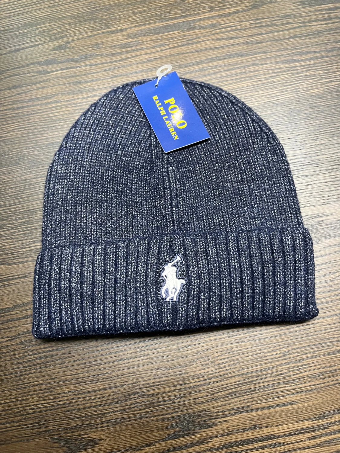 Mörkblå stickad mössa Polo Ralph Lauren - 1