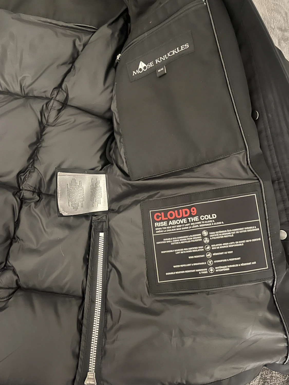 Svart Moose Knuckles dunjacka med päls - 1