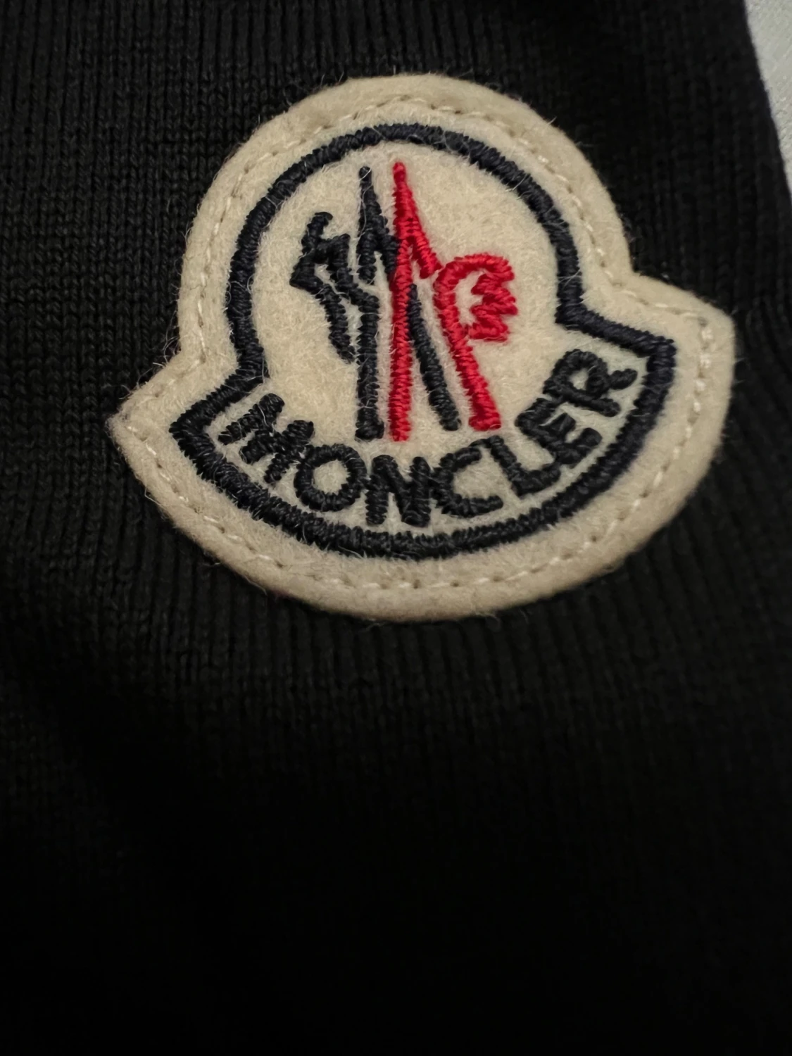 Mörkblå Moncler Zip Hoodie Storlek L (Passar Bättre Som Medium) - 4