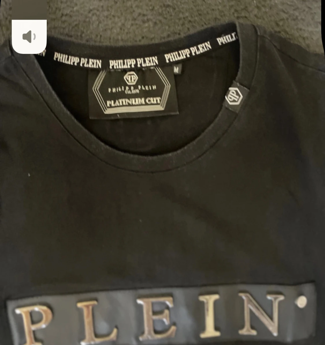 Svart Philipp Plein t-shirt med guldtryck - 1
