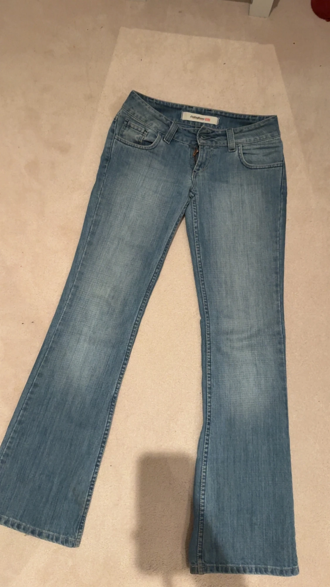 Blå bootcut jeans  - 3