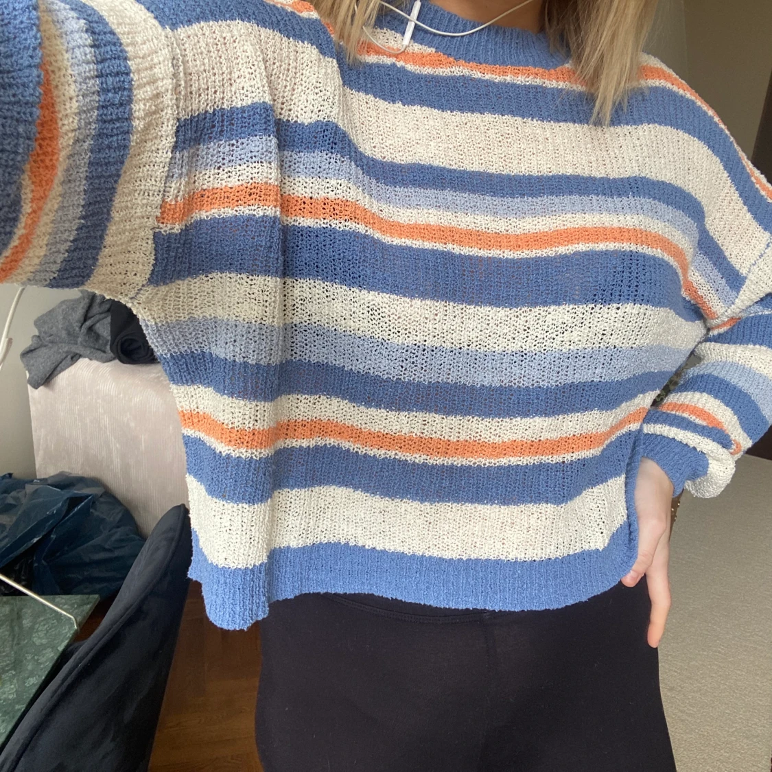 Färgglad stickad tröja  - 90