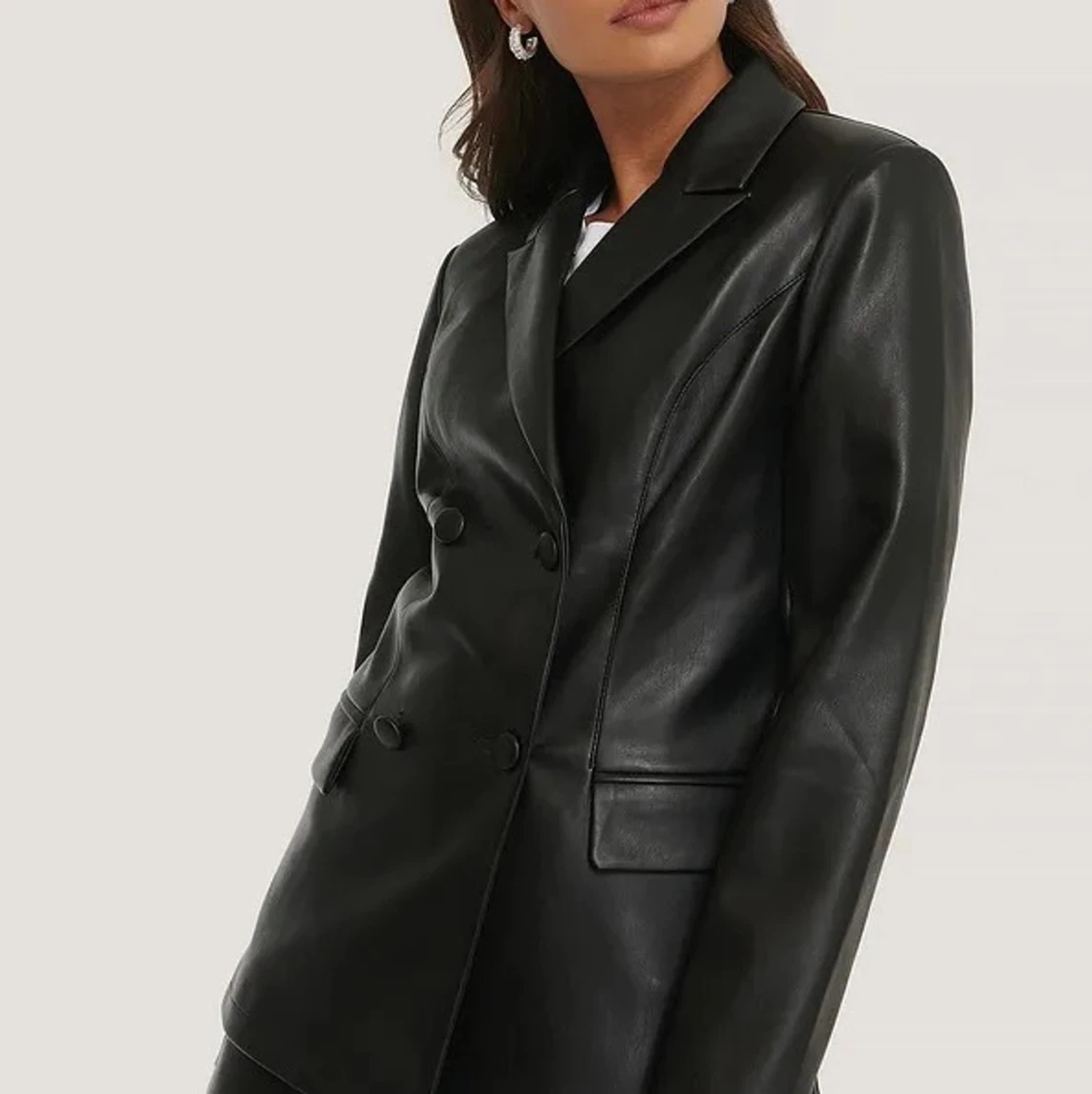 Dubbelknäppt Pu-Kavaj - 91