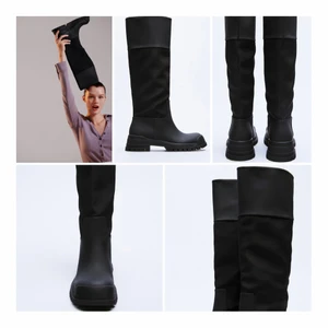 Zara boots/ stövlar - Svarta boots/ stövlar från Zara i stl 38. Anv / testade 1 gång. Lapp o kartong finns kvar! Nypris 898:-