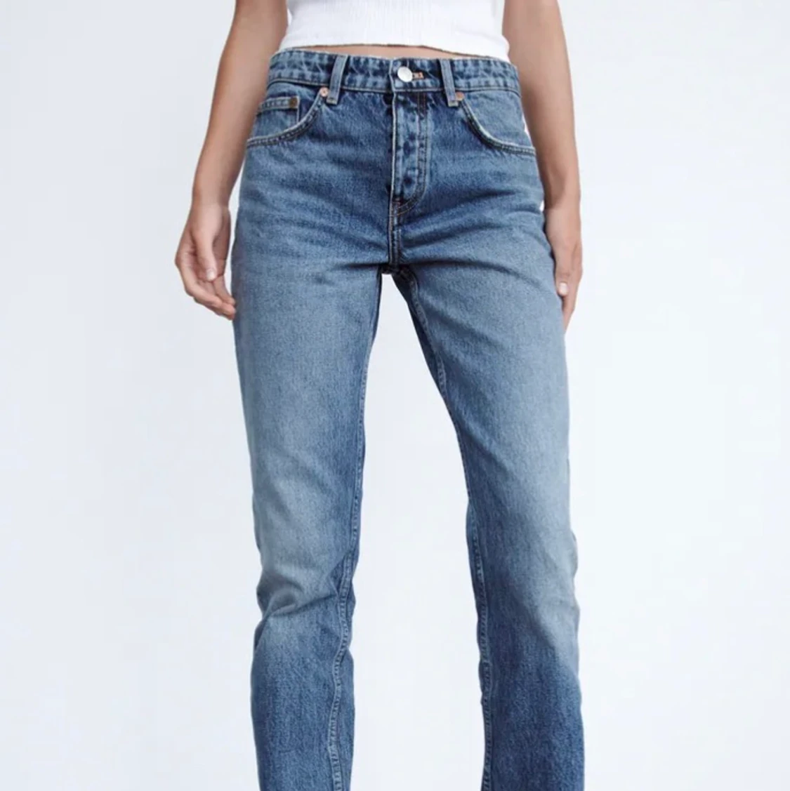 zara midrise straight jeans - 90