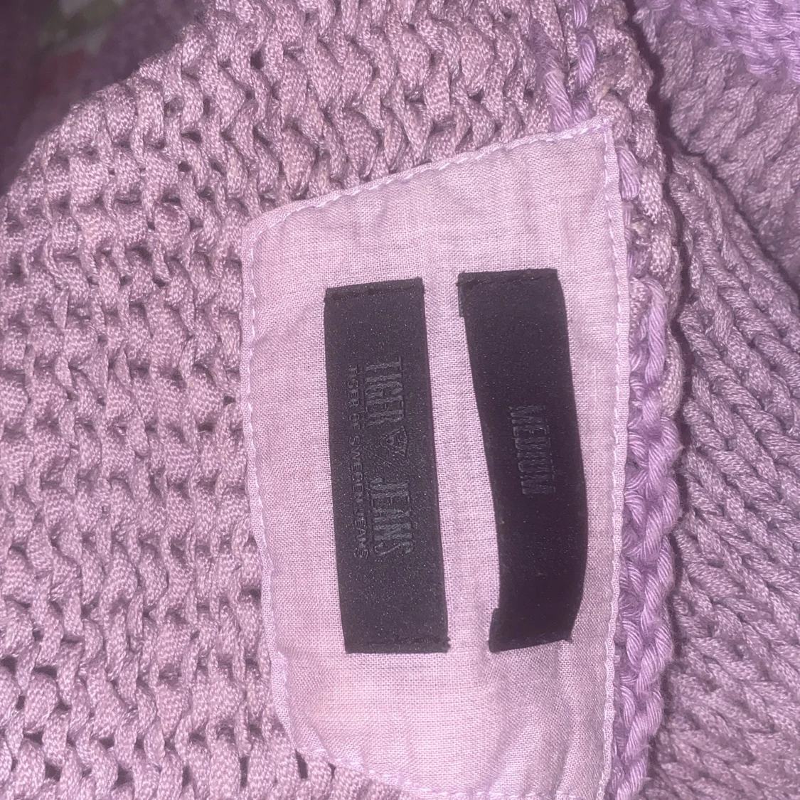 stickad lila tröja - 90