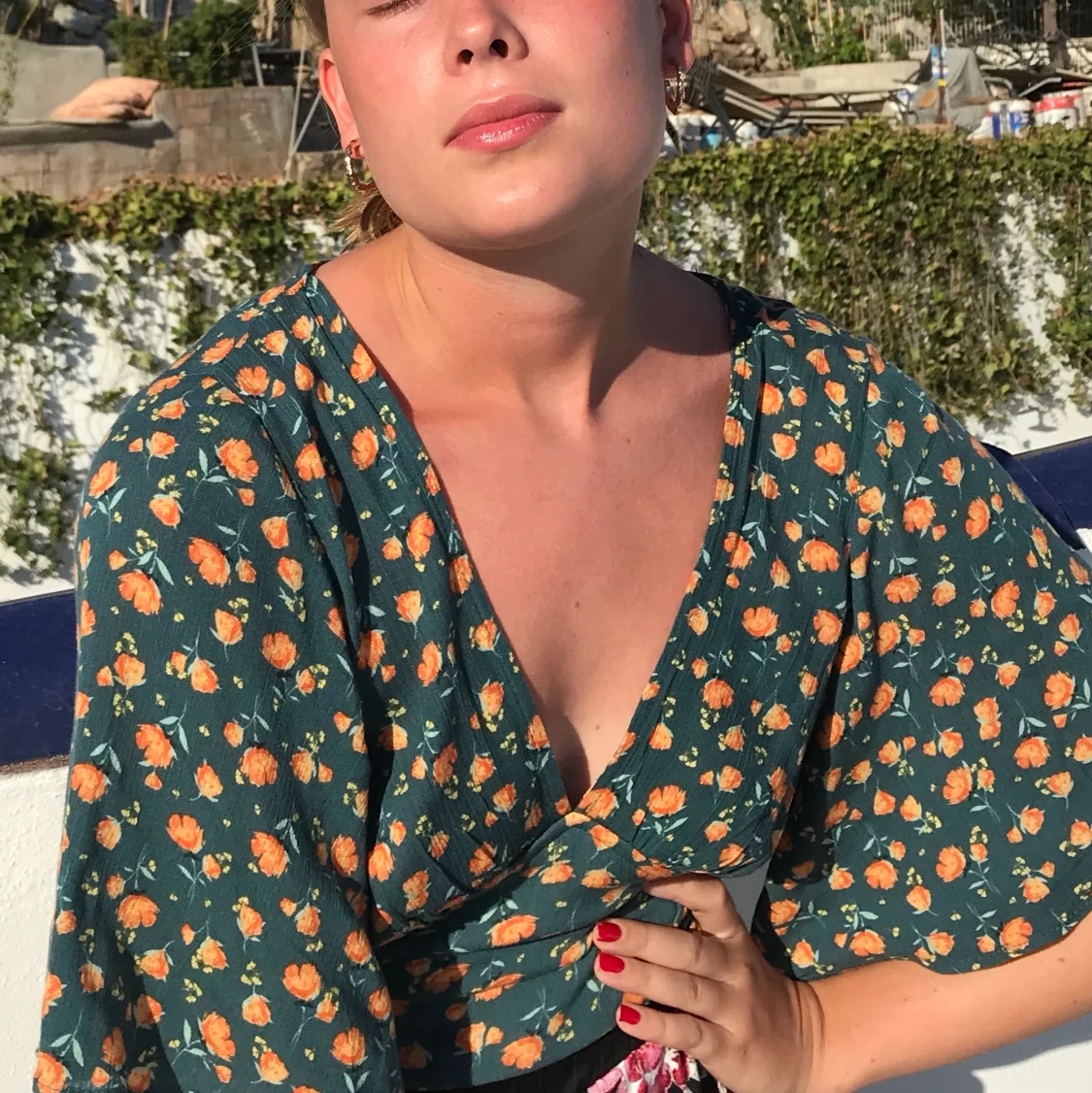 Blommig blus / pull and bear