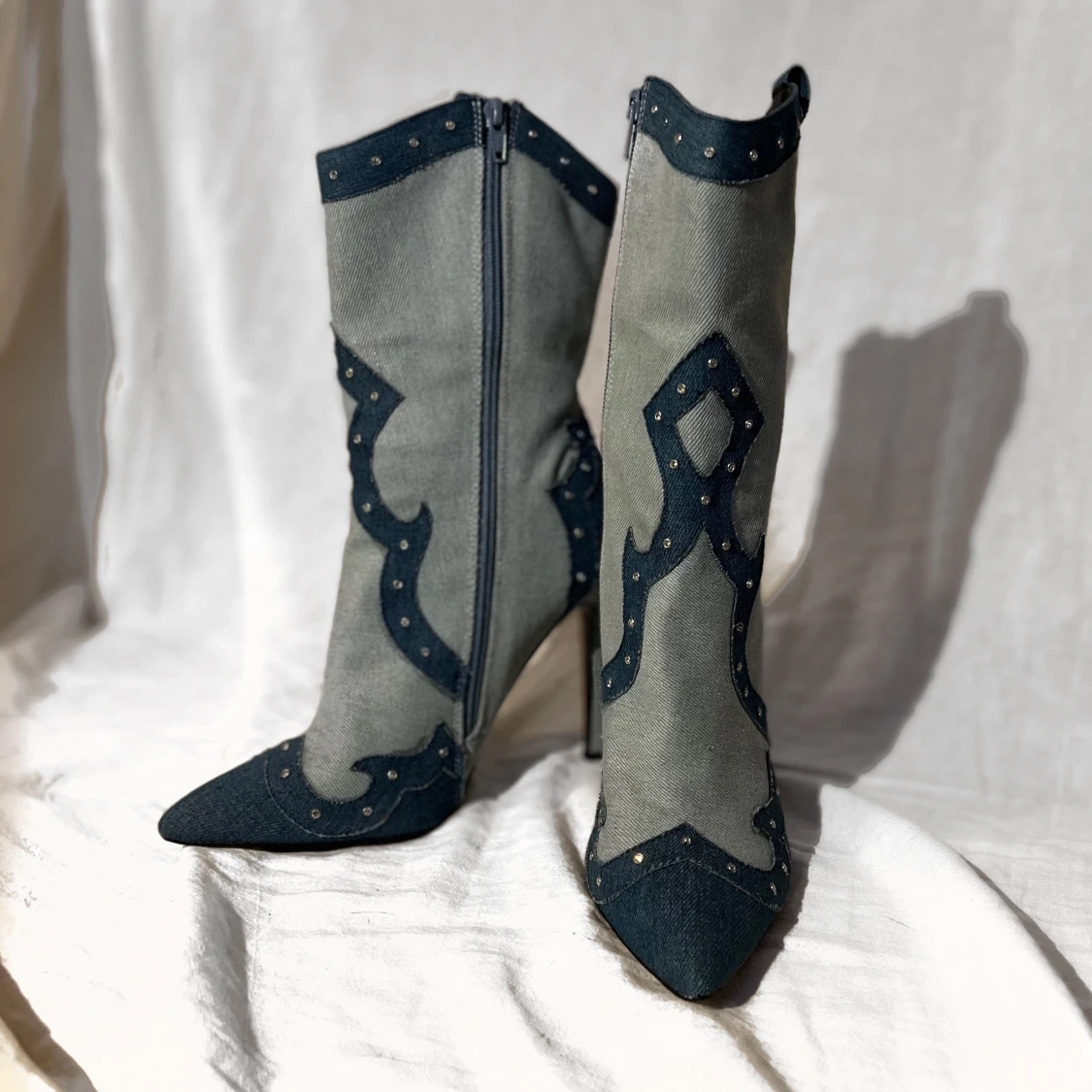 Denim cowboy boots - 90