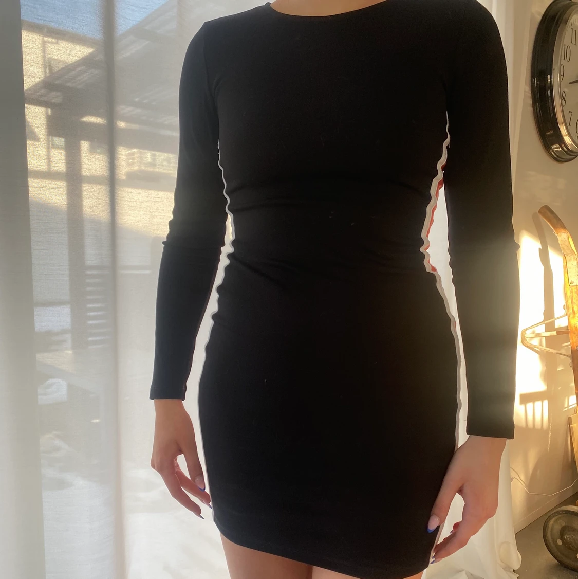 Klänning med långa ärmar - 90