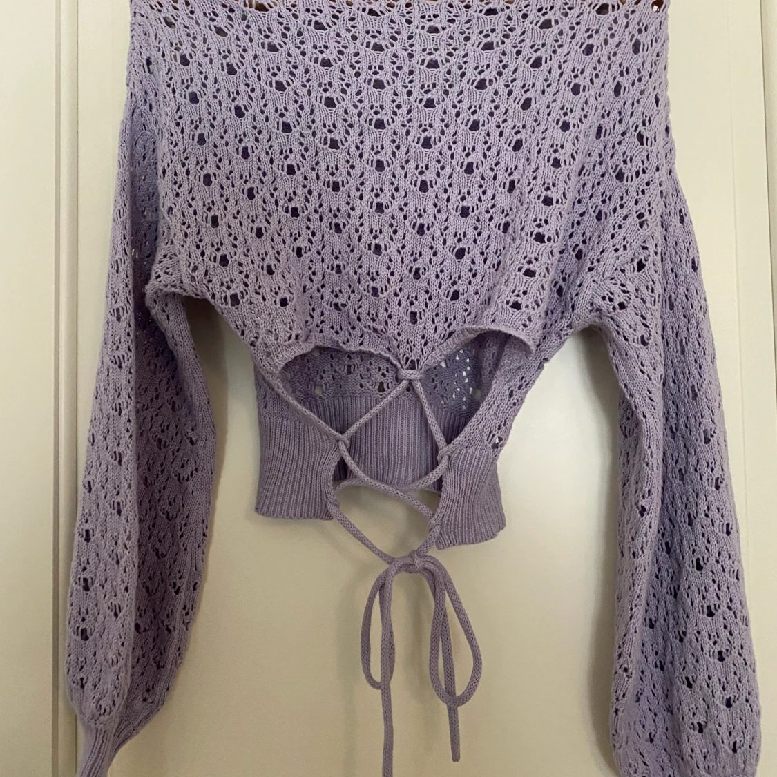 Virkad Långärmad Topp  - 91