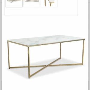 Soffbord mässing/glasmarmor helt ny  - Jag säljer mitt soffbord pga flytt