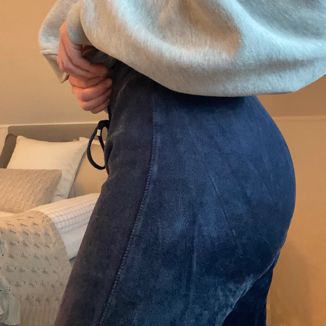 Mörkblå mjukisbyxor - 90