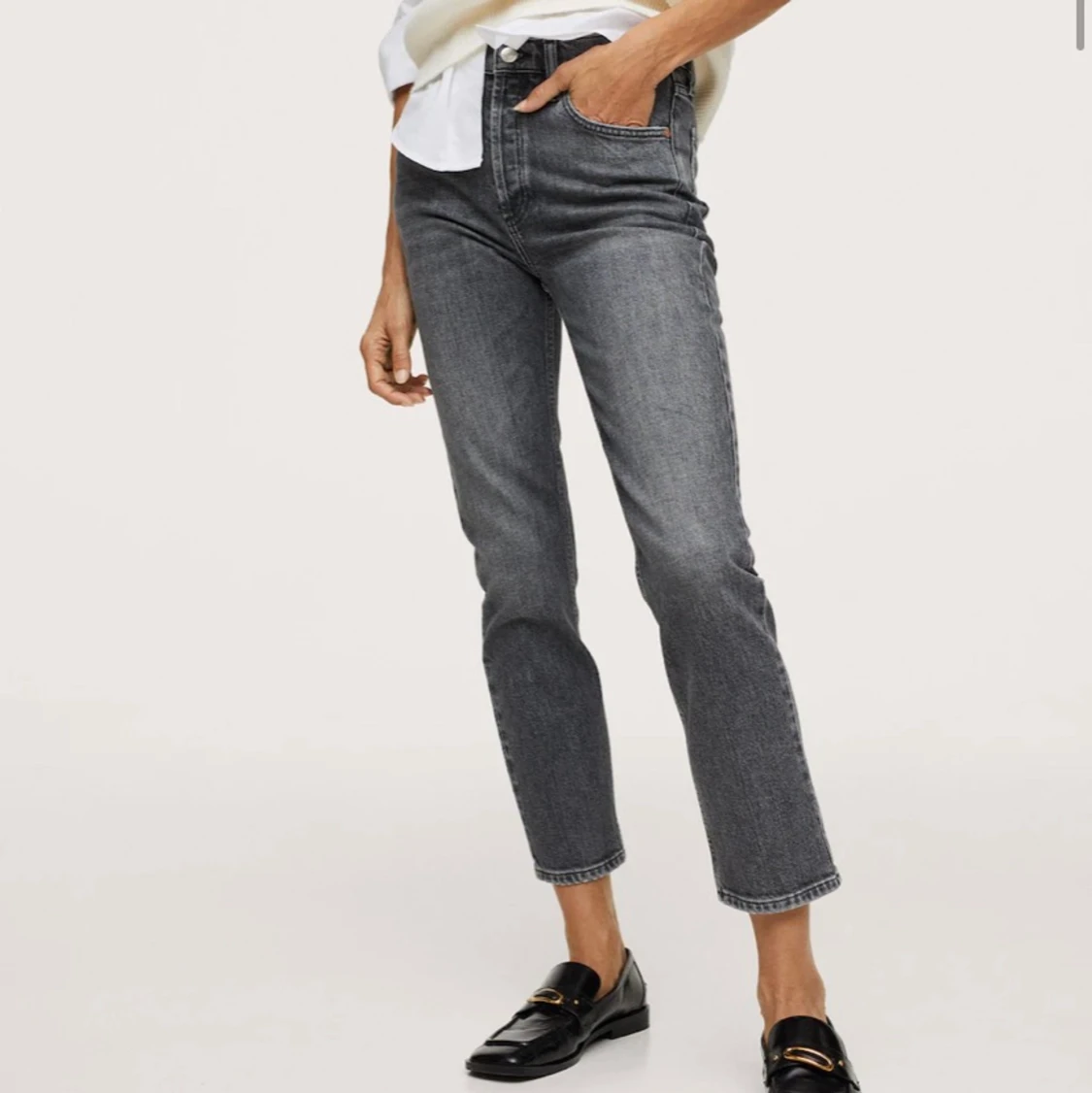 Gråa midrise jeans!